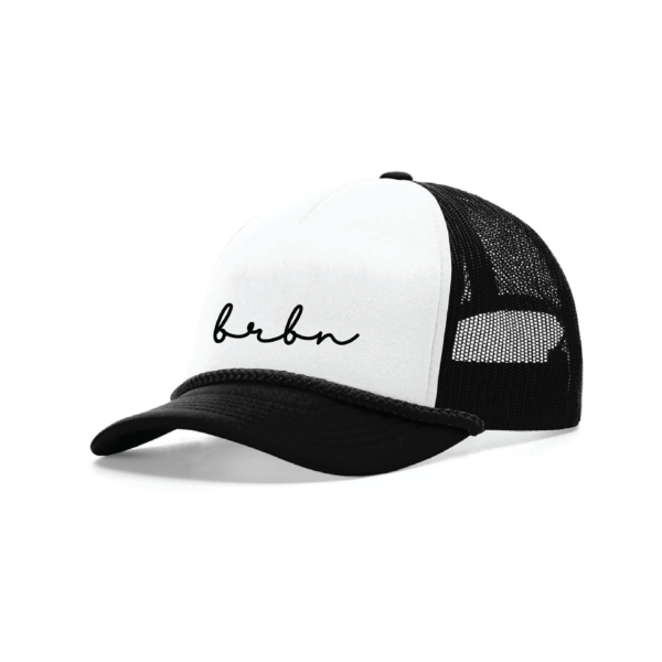 BRBN Black/White Foam Trucker