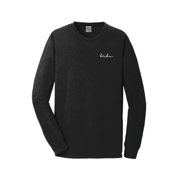 Garment-Dyed Long Sleeve BRBN Tee